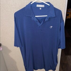 Blue Striped Men's Polo Shirt